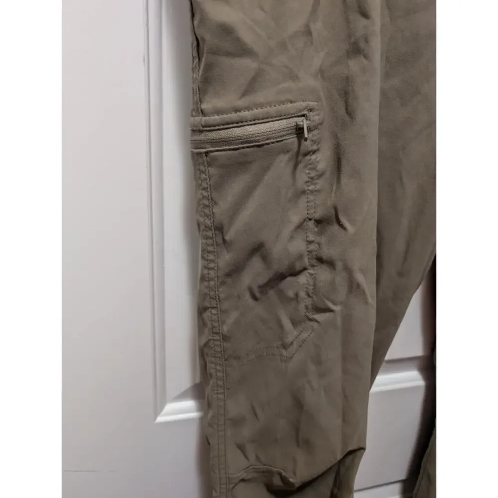 Wrangler Performance Men's Pants 38x32 Khaki Straight Leg Cargo Zip Pockets